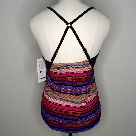 🚫SOLDAthleta Capri Stripe Blousy Tankini swim top - Picture 6 of 8